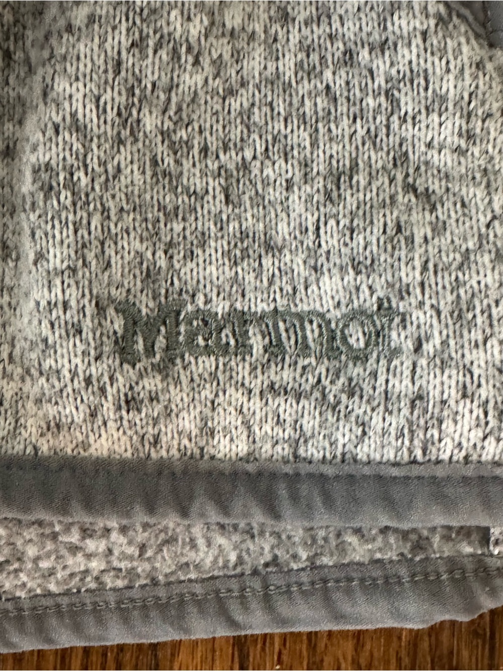 Marmot Gray Knit Zip-Up Jacket